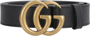 Double G buckle leather belt-1